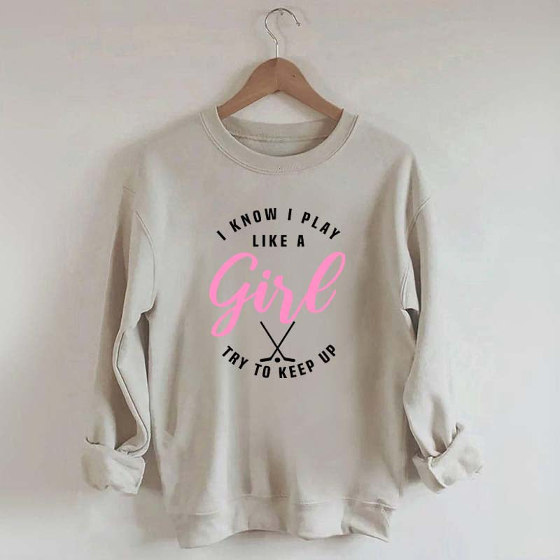 Cute Hockey Girl Sweatshirt