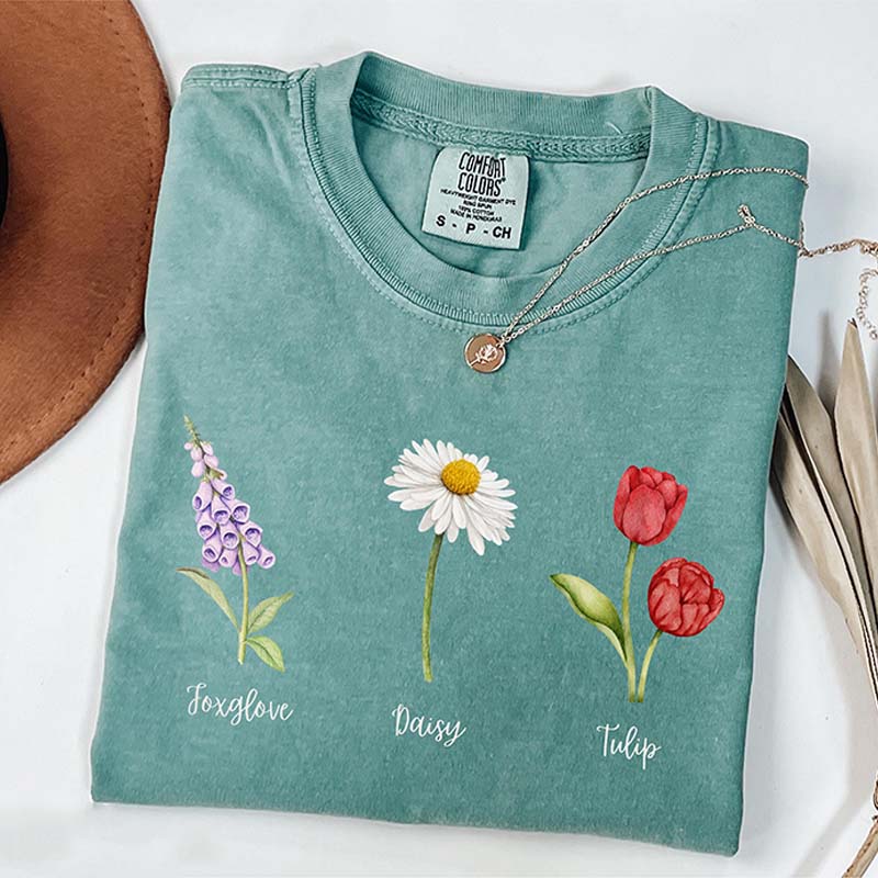 Foxglove Daisy Tulip T-Shirt