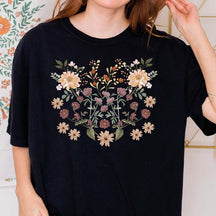 Vintage Style Flowers Botanical T-Shirt