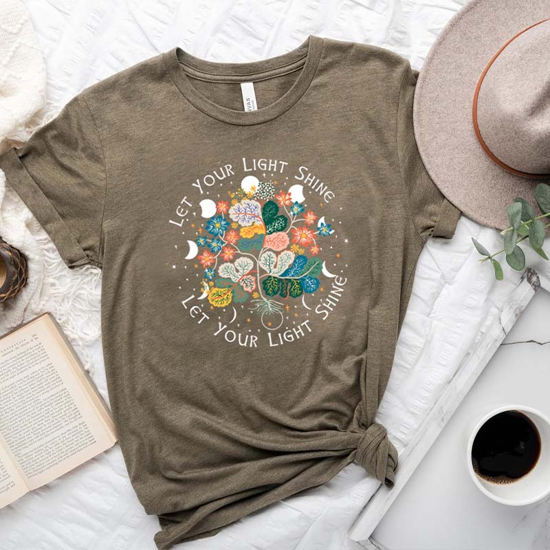Boho Moon Wildflowers Gift for Her T-Shirt