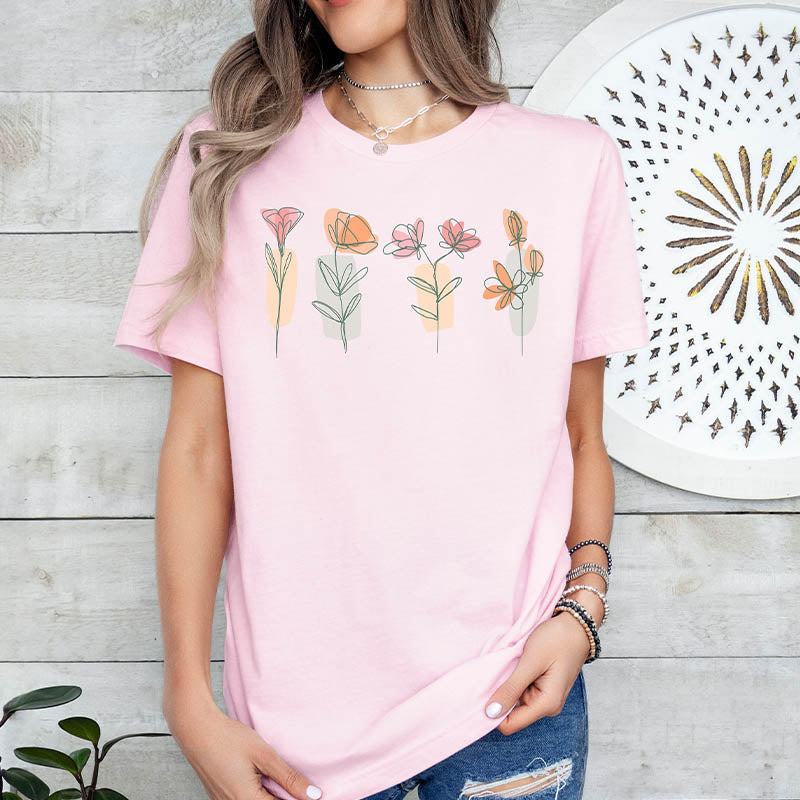 Wild Flowers Mom Botanical T- Shirt