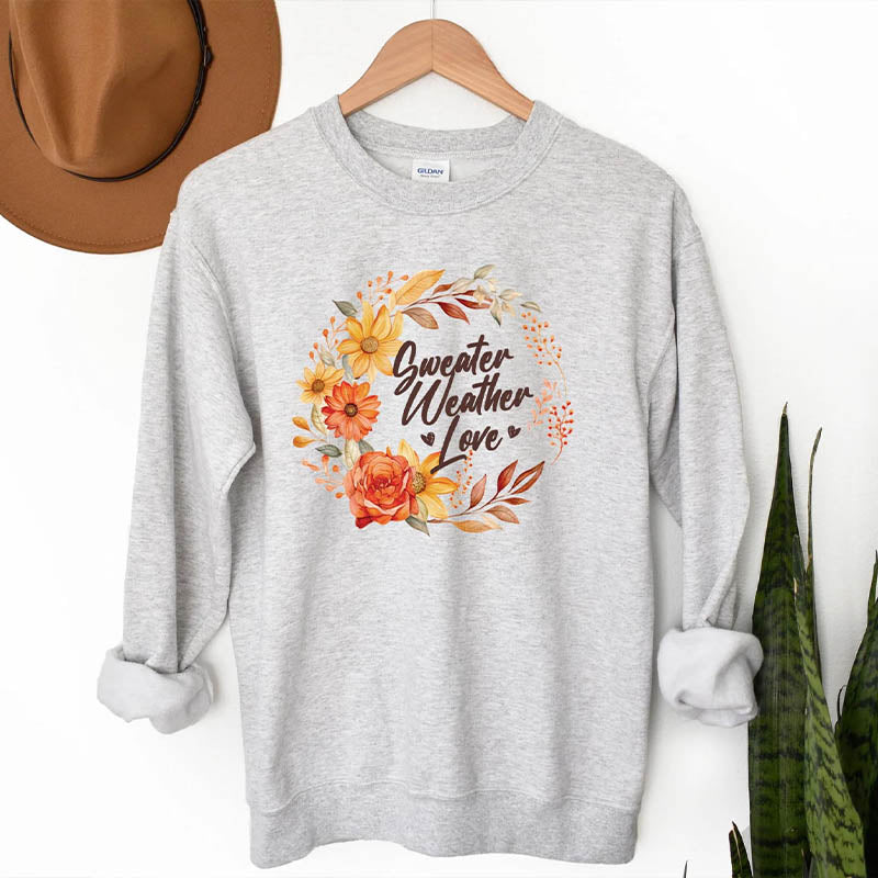 Weather Love  Flower Sweatshirt