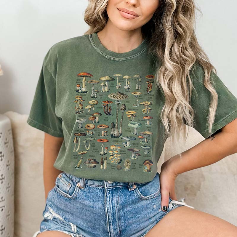 Vintage Mushroom Identification T-Shirt