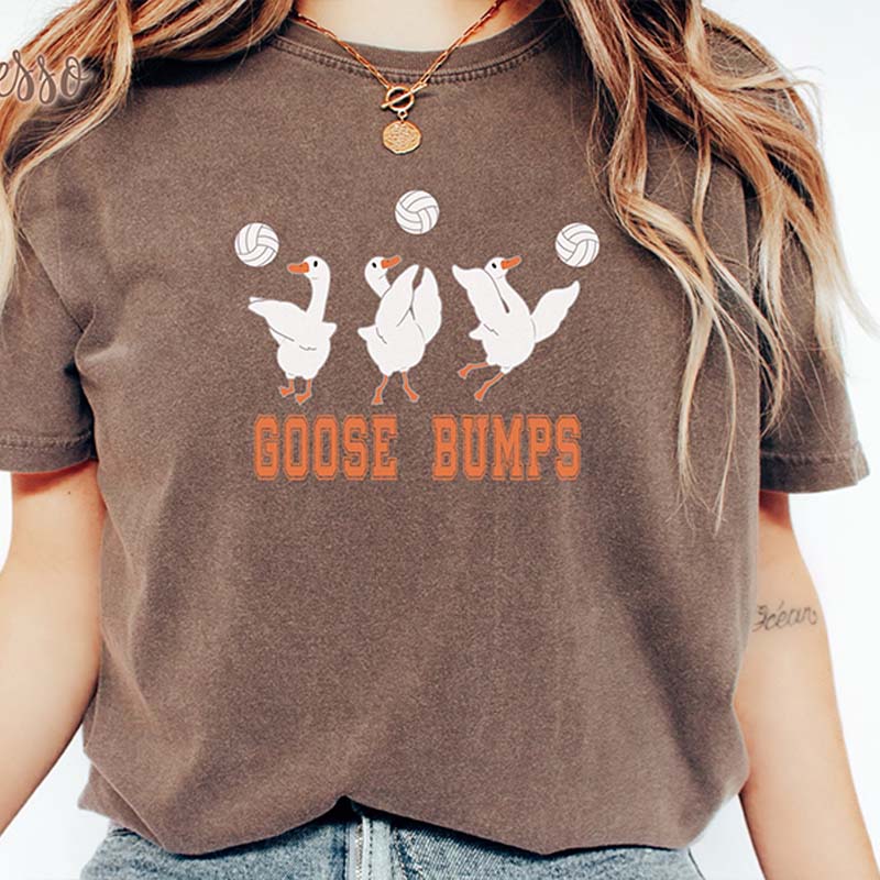 Funny Volleyball Team Goose Bump Set Spike T-Shirt