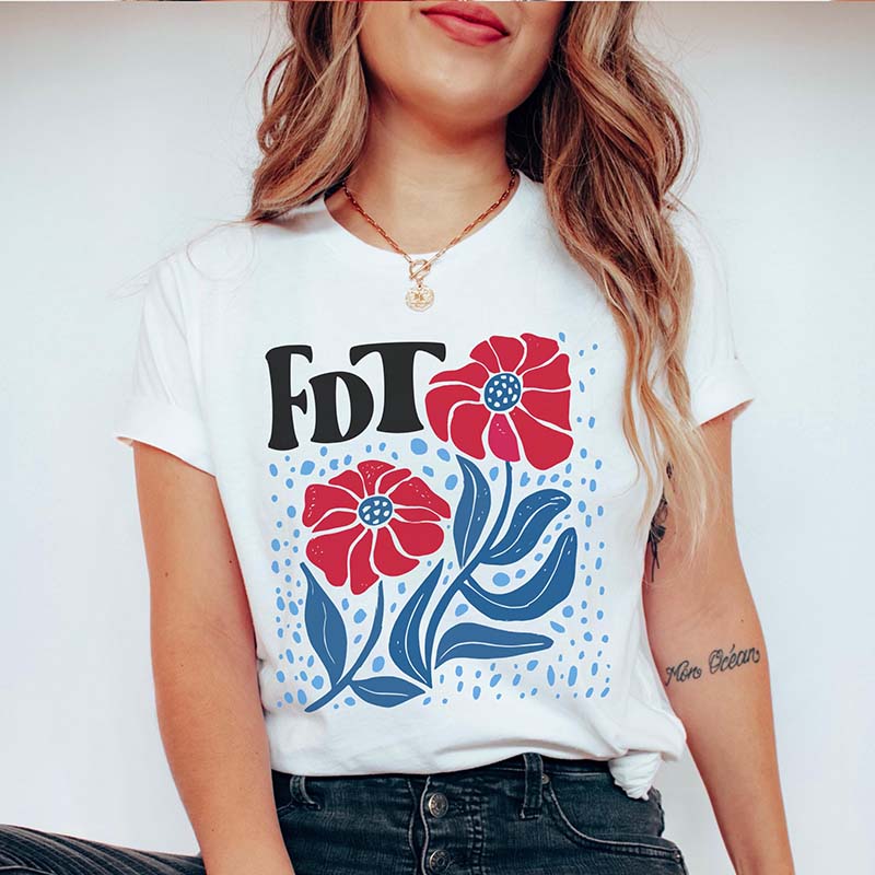 FDT Funny Political Flowers T-Shirt