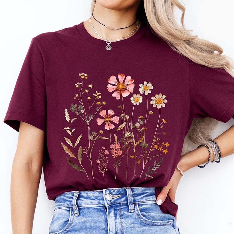 Pressed Flower Vintage Graphic T-Shirt