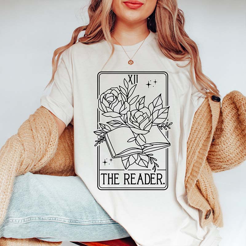 The Reader Tarot Card Bookworm T-Shirt