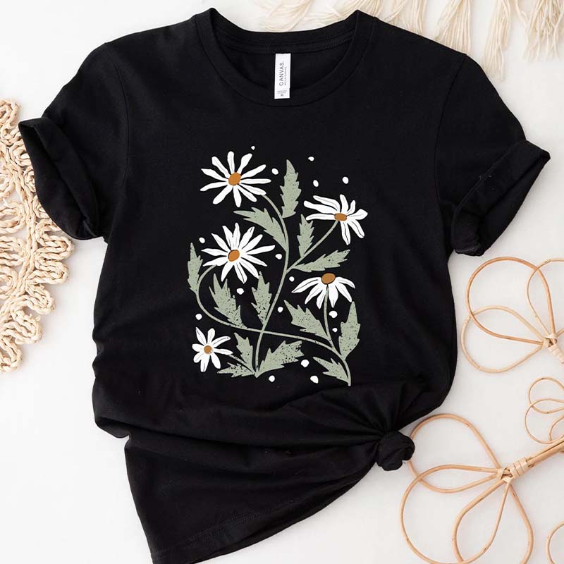 Daisy Floral Mothers Day Gift T-Shirt