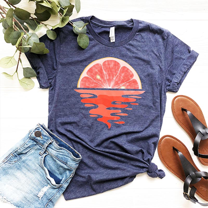 Grapefruit  Fruit Lover Bloody Orange T-Shirt