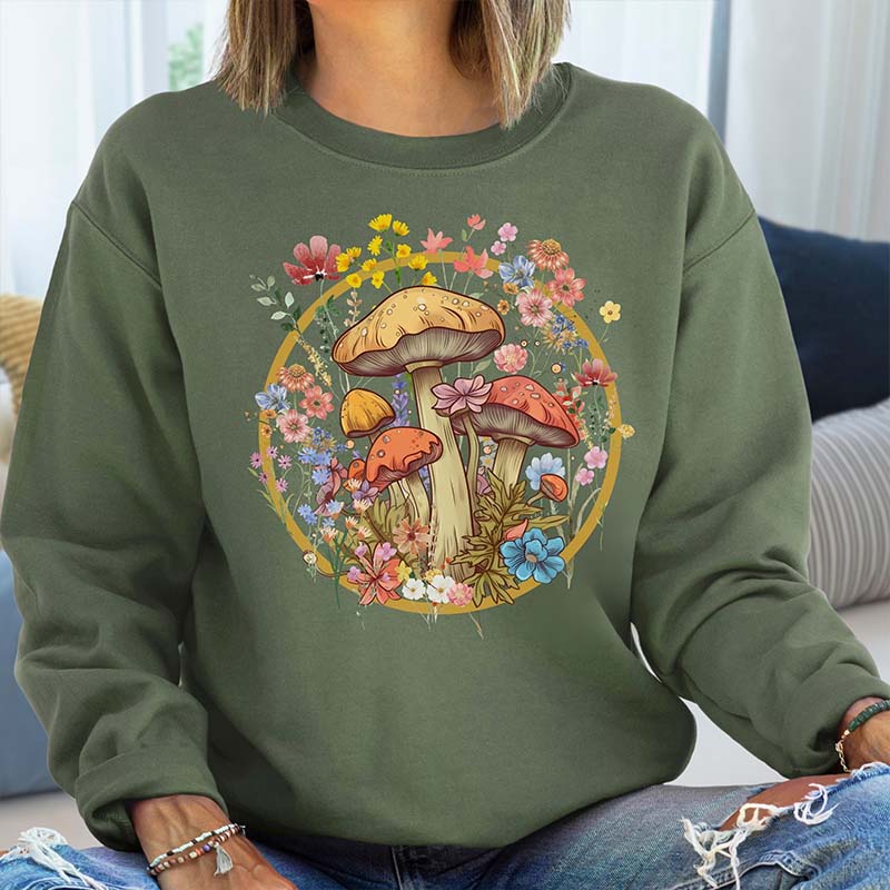 Cottagecore Mushroom Cozy Sweatshirt