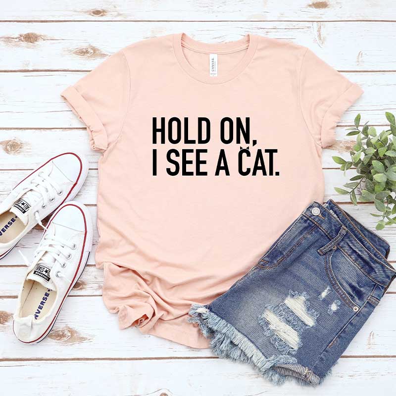Hold On I See A Cat T-Shirt