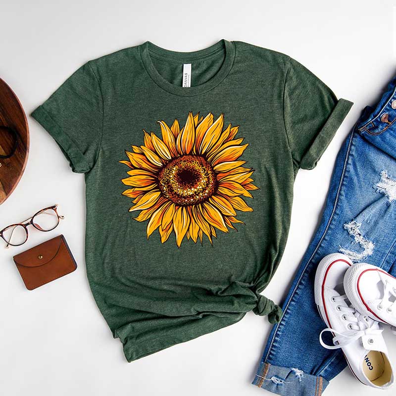 Funny Sunflower Sunshine Floral T-Shirt