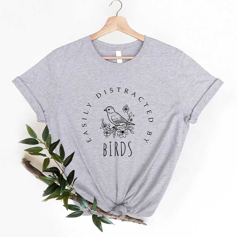 Easily Distracted by Birds Watching T-Shirt