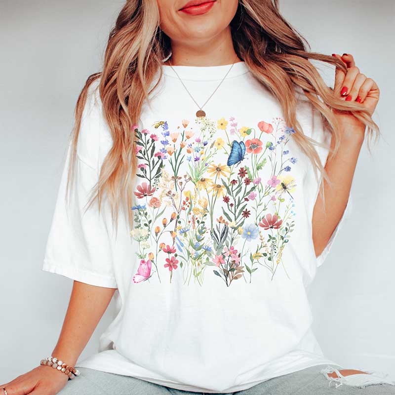 Pressed Flowers Boho Gardening Sweatshirt