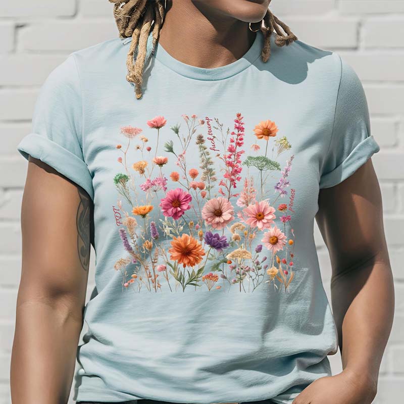 Subtle Floral Wildflowers T-Shirt