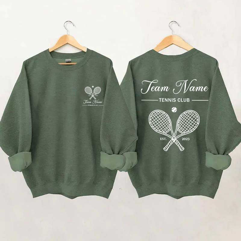 Personalized Tennis Club Matching Team Sweatshirt