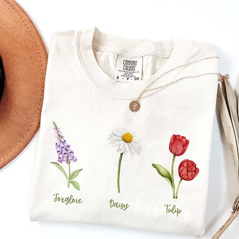 Foxglove Daisy Tulip T-Shirt