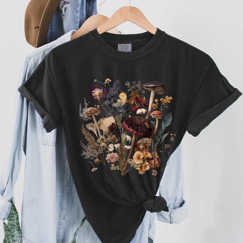 Dried Mushrooms Flowers T-Shirt