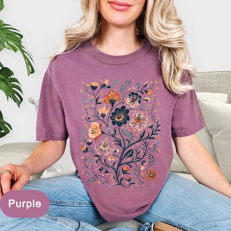 Wild Flower Aesthetic Floral Graphic T-Shirt