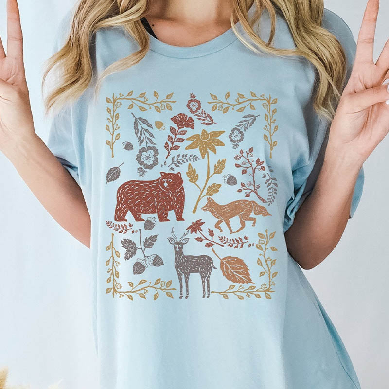 Wild Animal Botanical T-Shirt