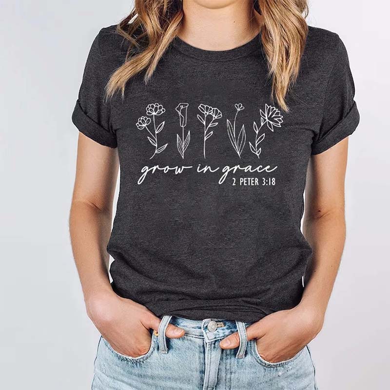 Grow In Grace Faith Floral T-Shirt