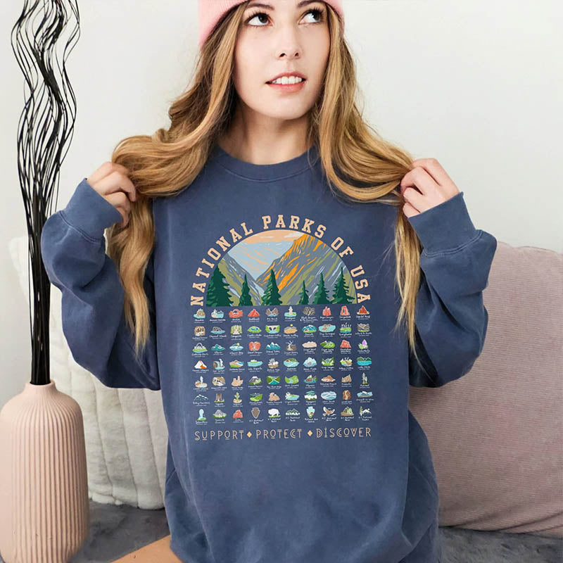 National Parks Camper Hiker Sweatshirt