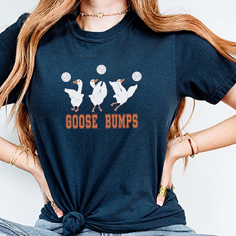 Funny Volleyball Team Goose Bump Set Spike T-Shirt