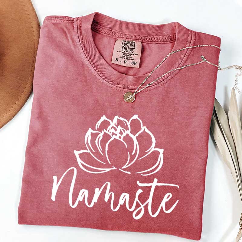 Namaste Lotus Flower Hippie T-Shirt