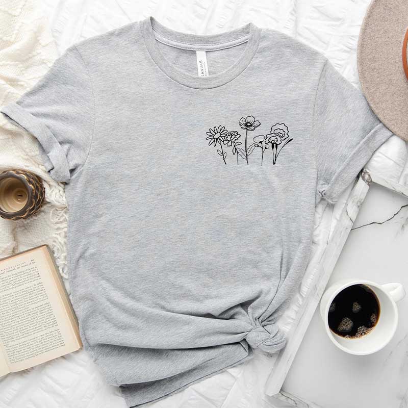 Pocket Windflower Dandelion Blossoms T-Shirt