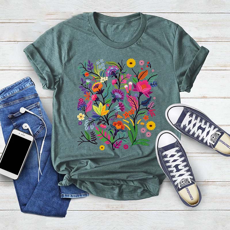 Best Friend Wild Flowers Ladies T-Shirt