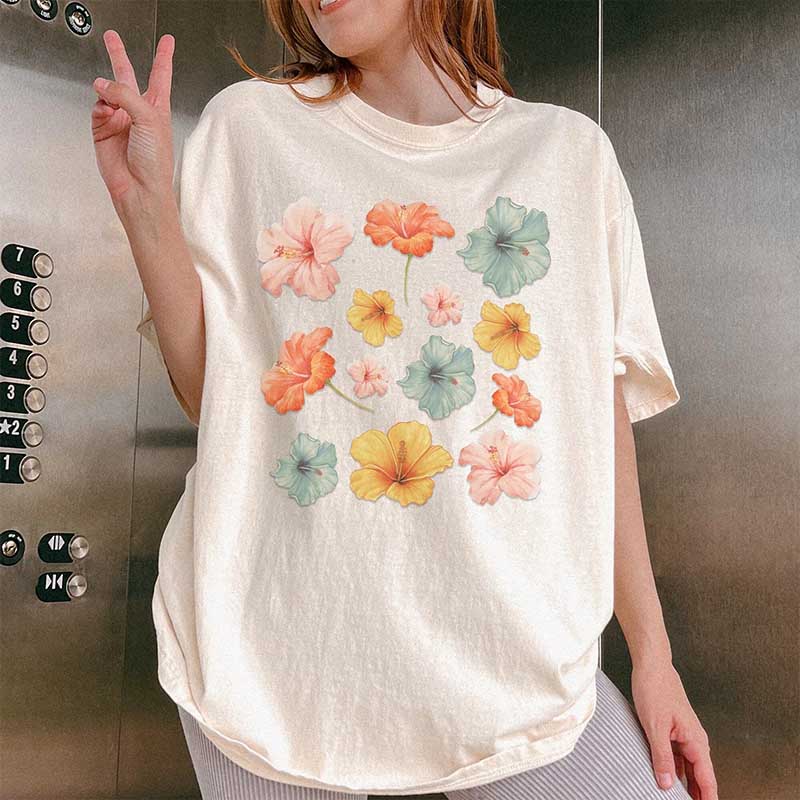 Hibiscus Flower Tropical Summer T-Shirt