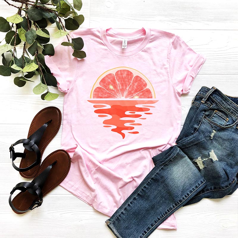 Grapefruit  Fruit Lover Bloody Orange T-Shirt