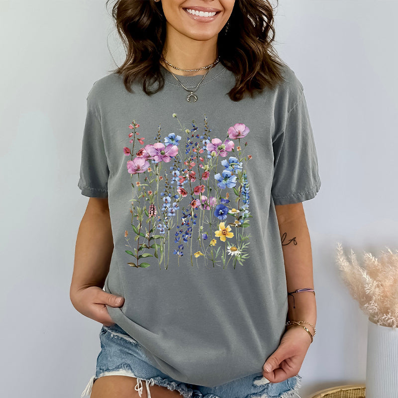 Comfort Colors Boho Flower Bouquet T-Shirt