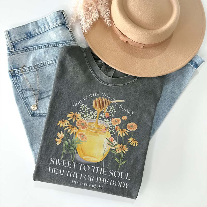 Kind Words Are Like Honey Vintage Bible Verse T-Shirt