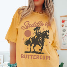 Saddle Up Buttercup Retro Cowgirl T-Shirt