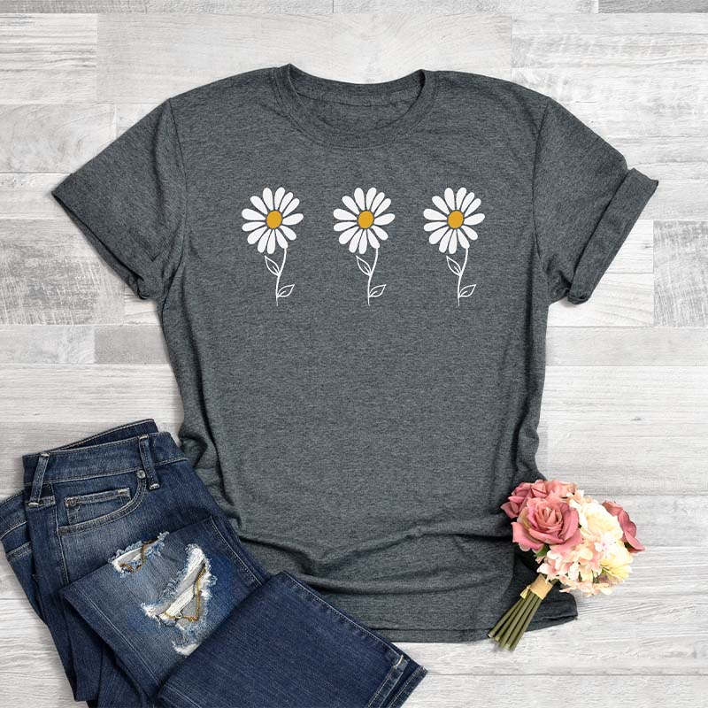 Boho Cute Summer Daisy Wildflower T-Shirt