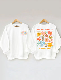 Boho Flower Market Amsterdam Sweatshirt
