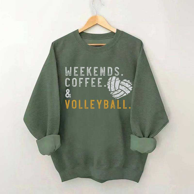 Weeked Coffee & Volleyball Mom Sweatshirt