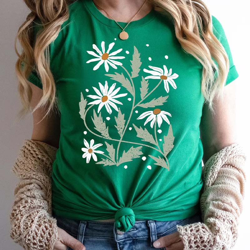 Daisy Floral Mothers Day Gift T-Shirt