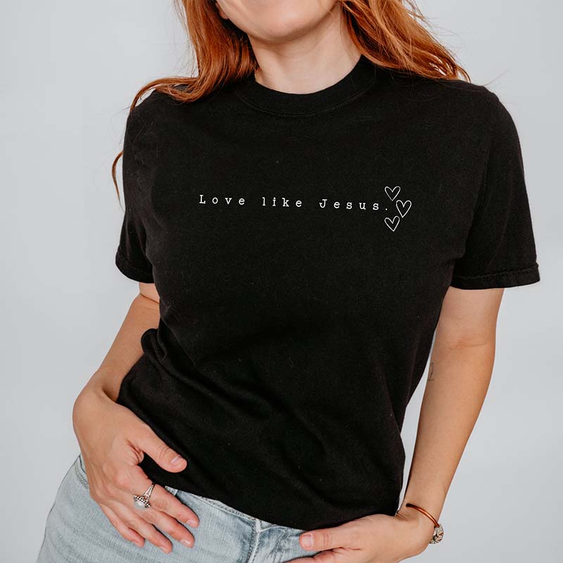 Love Like Jesus Minimalistic Christian T-Shirt