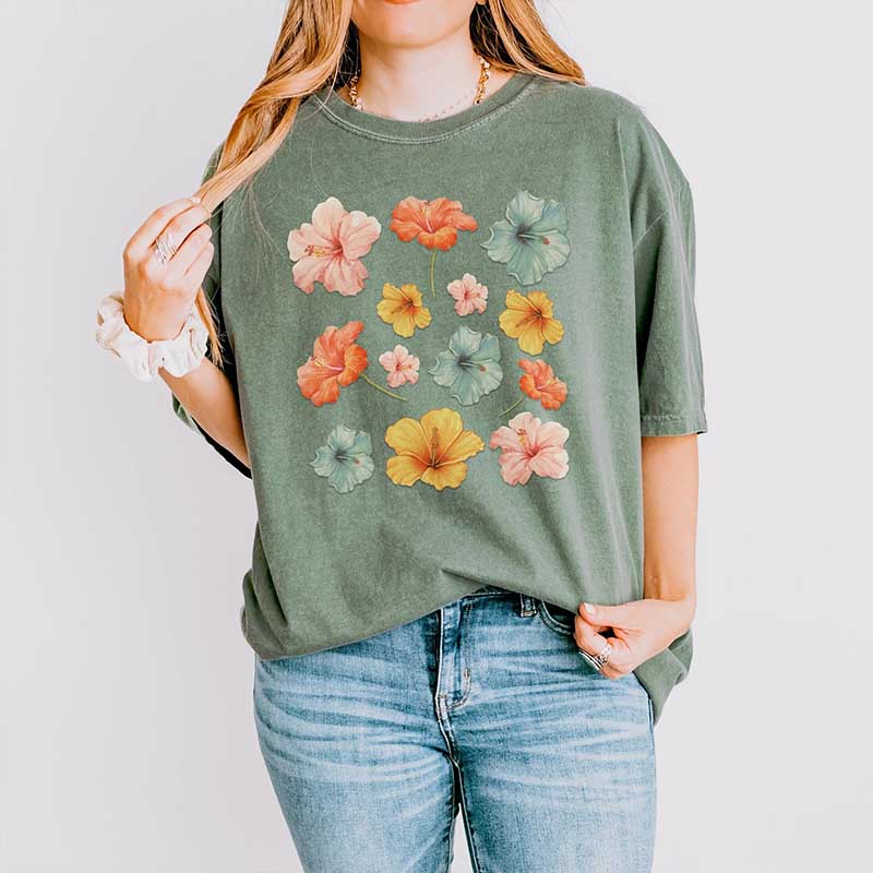 Hibiscus Flower Tropical Summer T-Shirt