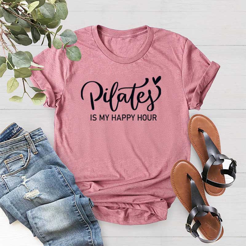 Pilates is My Happy Hour Yoga T-Shirt