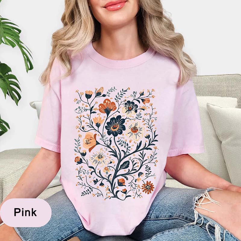Wild Flower Aesthetic Floral Graphic T-Shirt