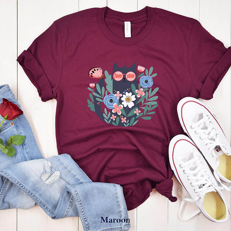 Funny Cat Plant Lover T-Shirt