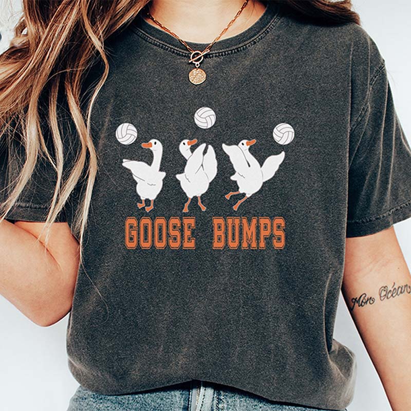 Funny Volleyball Team Goose Bump Set Spike T-Shirt