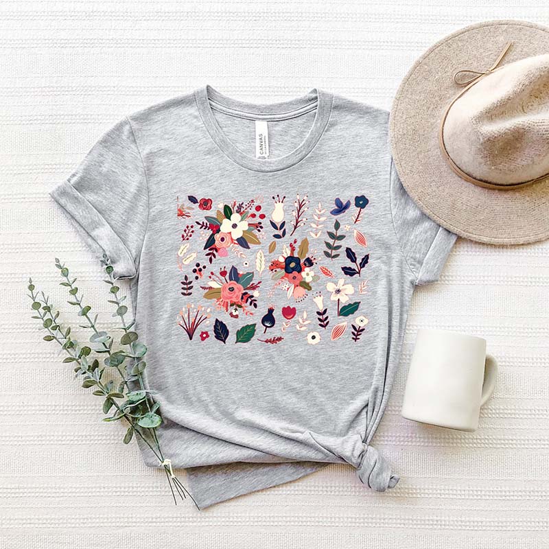 Ladies Wildflower Floral T-Shirt