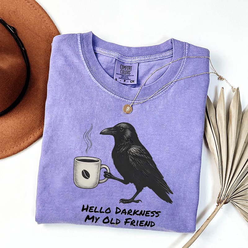 Raven Crow Hello Darkness T-Shirt