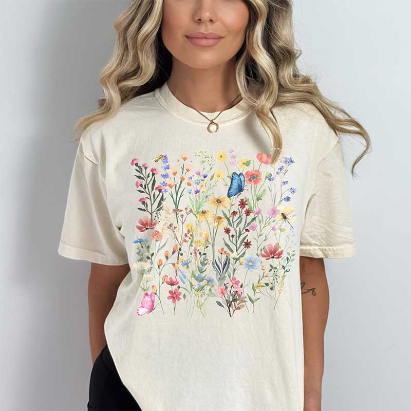 Pressed Flowers Boho Gardening Sweatshirt