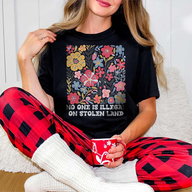Subtle No One Is Illegal On Stolen Land T-Shirt
