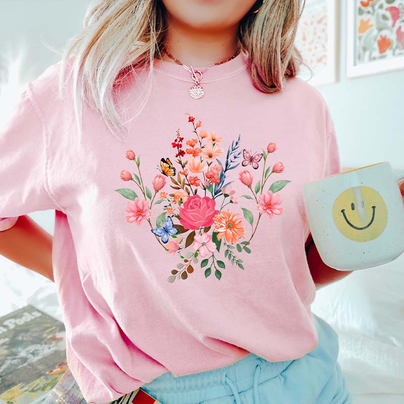 Mothers Day Gift Cute Flower T-Shirt